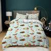 Korean Simple Three-Piece Set Love Leaf Kit Quilt Cover Bedding