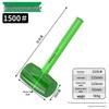 Shockproof Octagonal Rubber Hammer for Flooring Installation - High Elasticity, Green Transparent Woodworking Tool