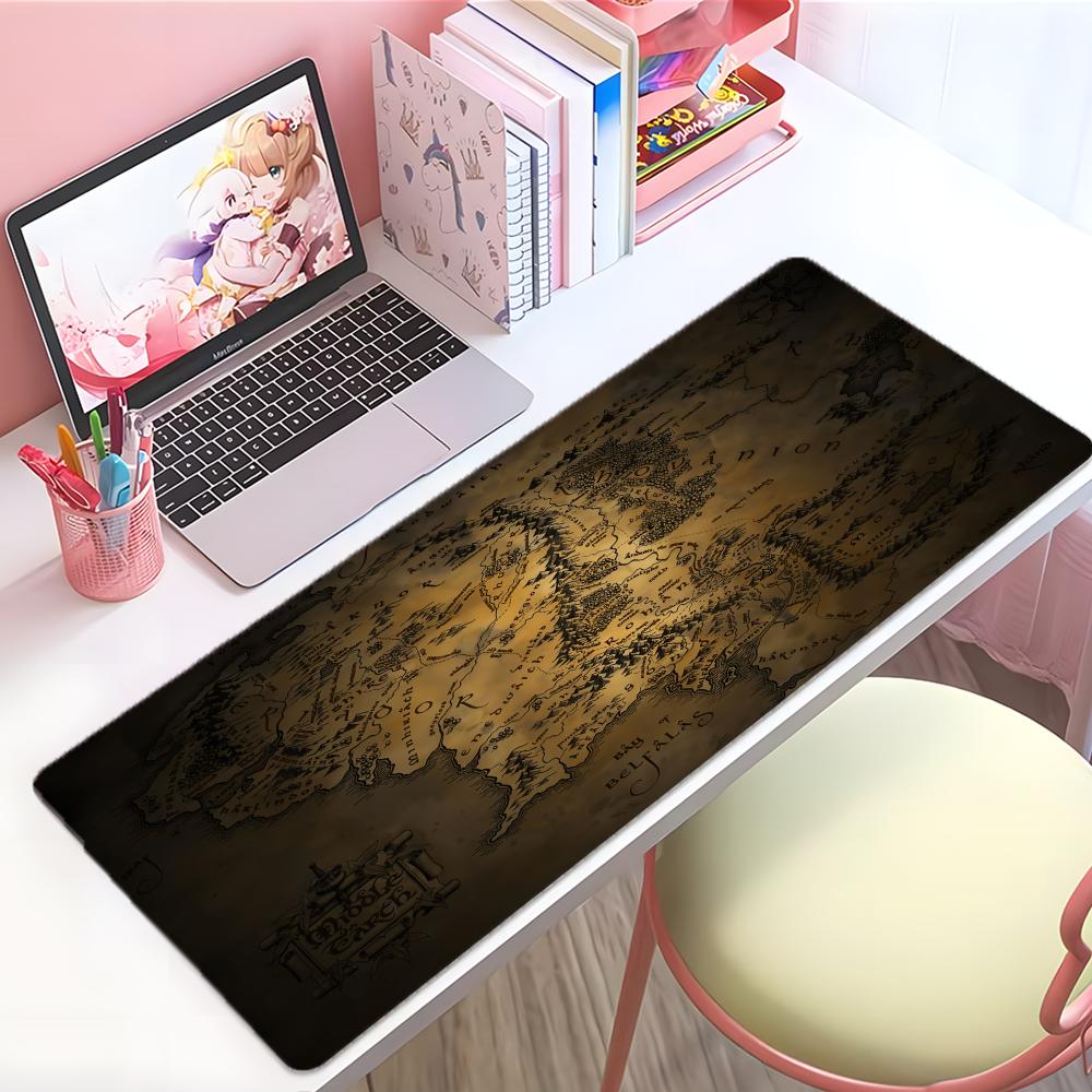 Epic Fantasy Movie Rrings Of The Lords Mouse Pad Large Thick Desk Pad Stitched Edges Gaming Mouse Mat For Pc