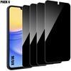 [4 Pieces] Anti-spy Tempered Glass for Samsung Galaxy A15 5G-4G Protection Film