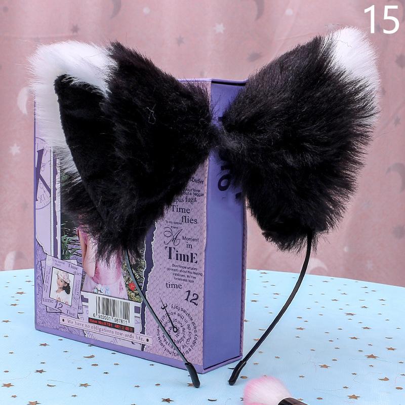 1 шт., повязка на голову, головной убор из искусственного лисьего меха, костюм для косплея, кошачьи уши, обруч для волос, украшения для волос, товары для вечеринок