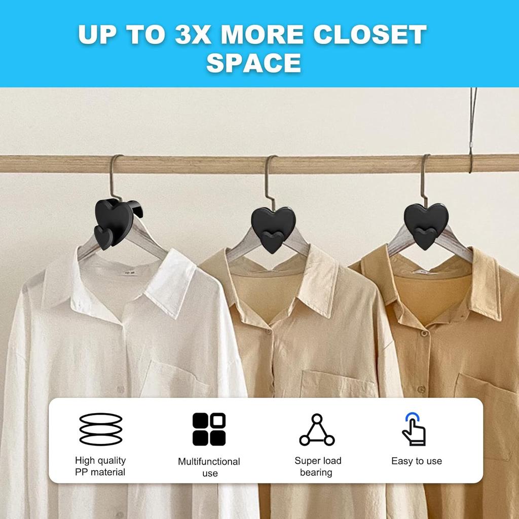 12/24 шт. Соединительные крючки для вешалок для одежды, Сверхпрочные пластиковые каскадные крючки для одежды для экономии места, Органайзер для шкафа, Вешалки