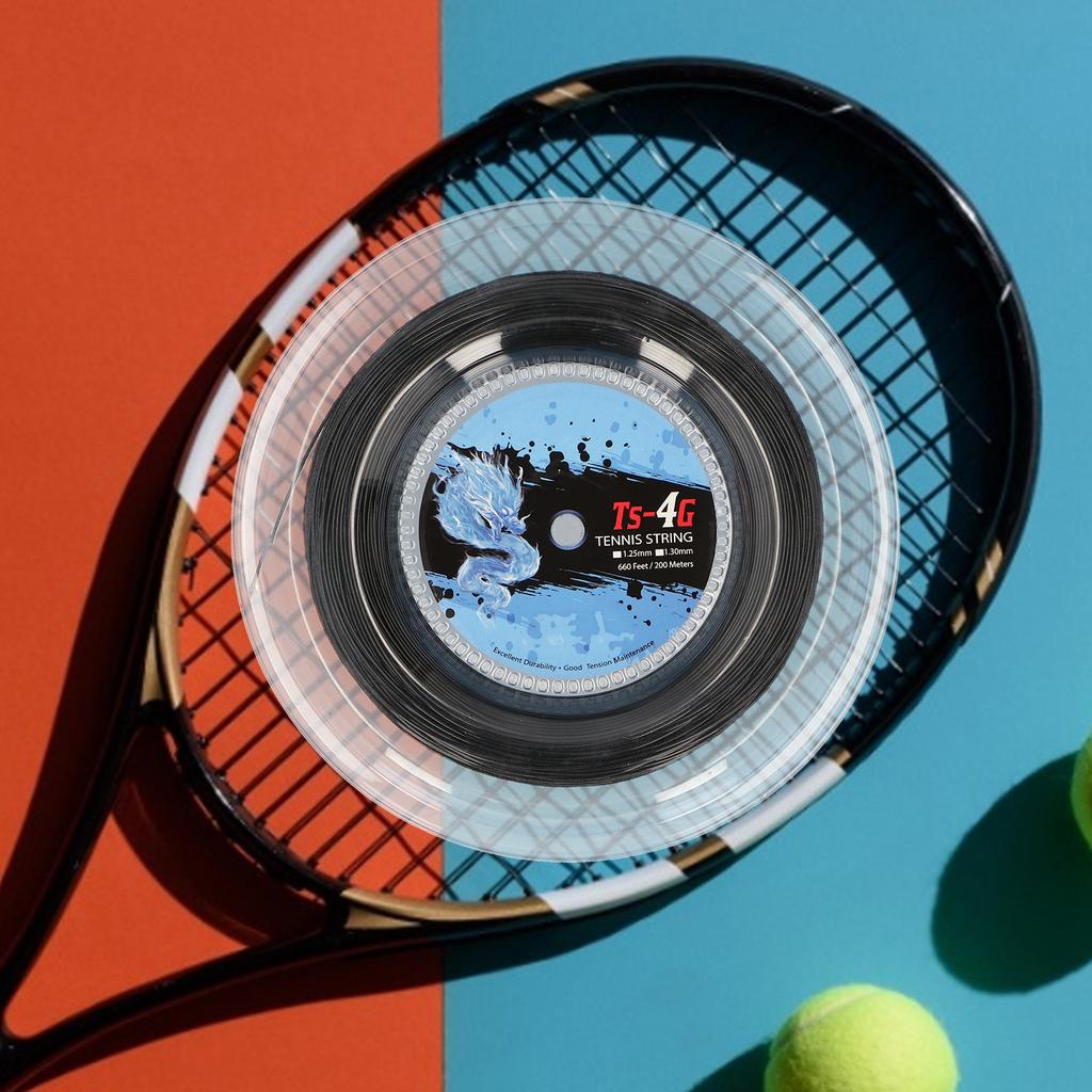 200 м Полиэстеровая теннисная струна Круглая Ударопрочность Жесткая Струна для ракетки 200 м Теннисная струна Круглый Теннисный аксессуар