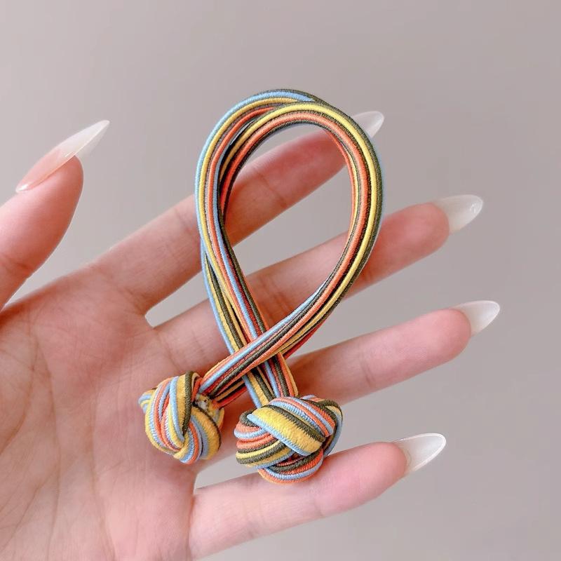 Китайские узелковые косички резинки для волос для женщин и девочек резинка для волос повязка на голову с высокой эластичностью двойная повязка на голову стильный головной убор