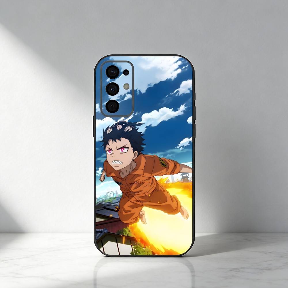 FF Аниме S-SHINRA С принтом S-SHINRA Чехол для телефона для Samsung S25, S24, S21, S22, S23, S20, Ultra, S26, Plus, Fe, Note, 5G Черный чехол