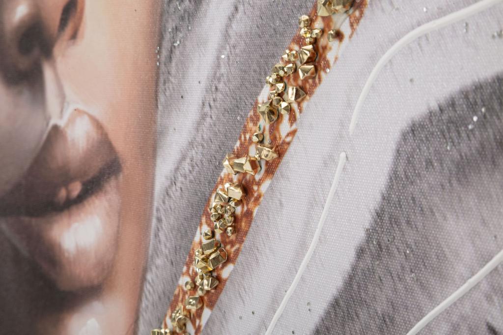 Handmade Wall Painting Naomi -A- Cm 100X3X100