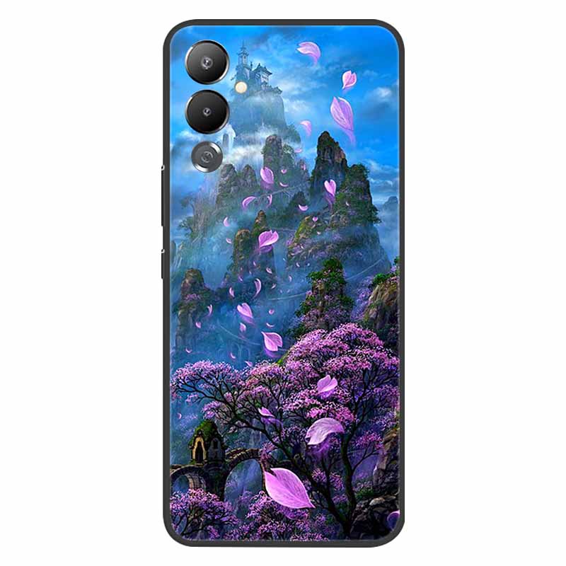 For Tecno Pova 4 Case Pova4 TPU Wolf Cat Marble Silicone Bumper Cover for Tecno Pova 4 Phone Case 6.82 inch 2022 Soft Cover
