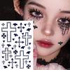 Music Festival Decorative Gems Halloween Scar Gem Face Stickers, Rhinestone Wound Body Art Unique Shape Diamonds Decals, Waterproof Self Adhesive
