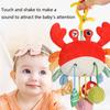 Distorting Mirror Plush Stuffed Sensory Toy with Clamp Stroller Hanging Ornaments  0-1 Years Old