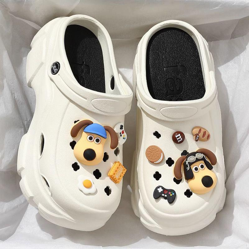 Женские летние 2024 года нескользящие пляжные сандалии Baotou на толстой подошве