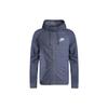 Logo Print Solid Color Hooded Jacket Men Jackets Blue AQ8392-445