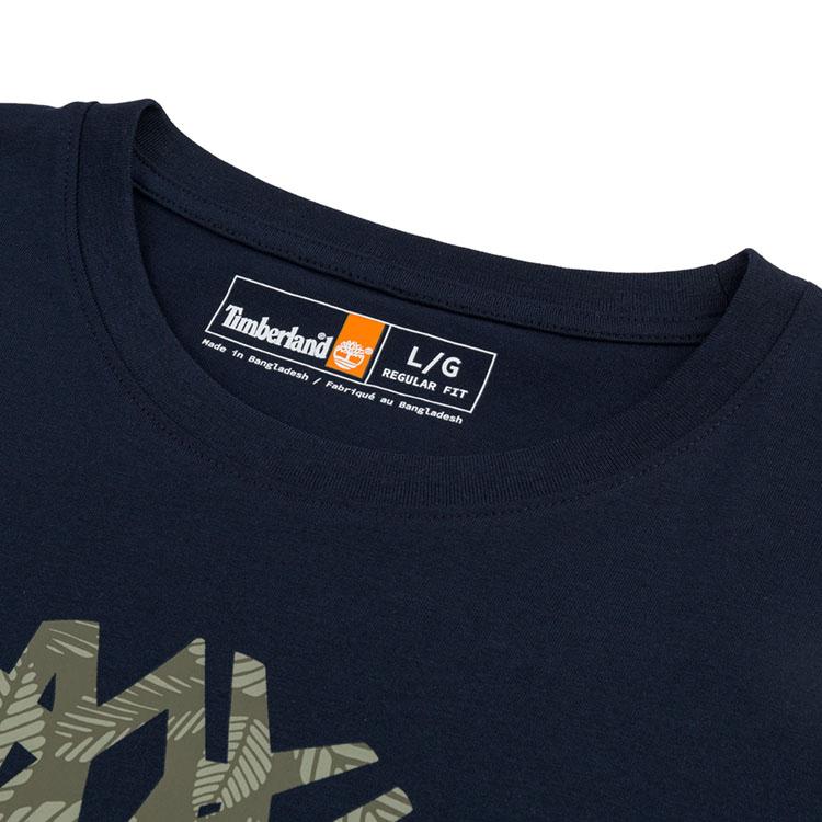 Timberland Printed Logo Outdoor Casual Breathable Short Sleeve T-Shirt Men Tops Deep-Sapphire-Blue A6B4G-433
