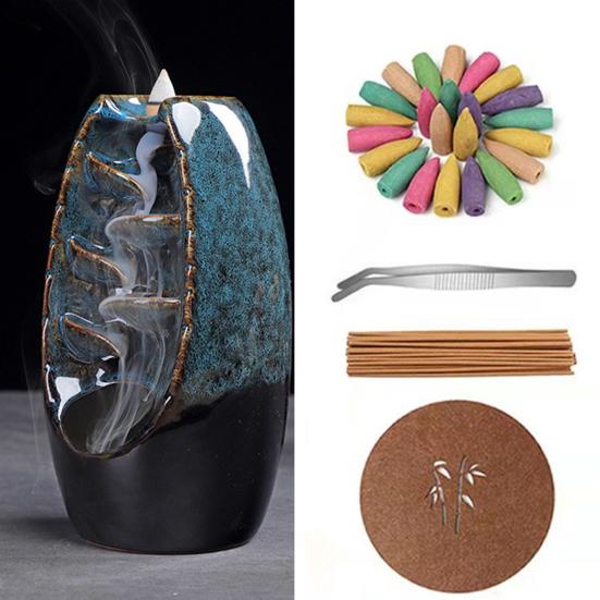 Курильница с обратным потоком и 10 конусами Креативный освежитель воздуха Водопад Благовония Конус