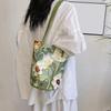 Yogodlns New Fashion Floral Pattern Bucket Bag Canvas Casual Shoulder Bag Large Capacity Creative Handbag for Women