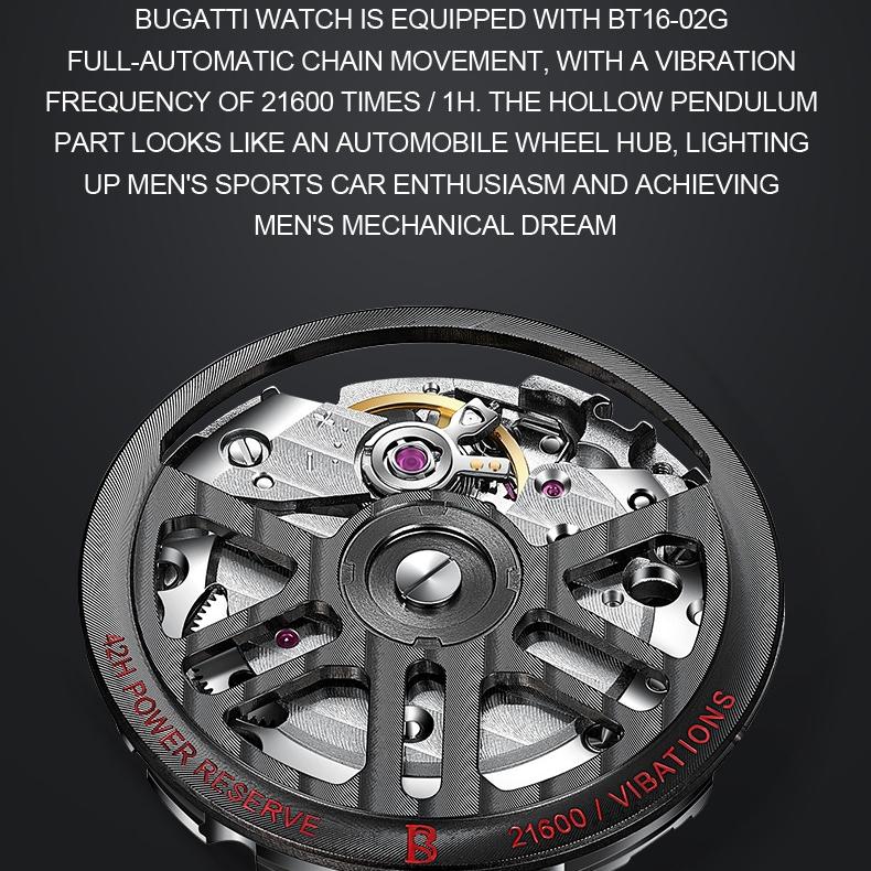 Часы Bonest Gatti Деловые светящиеся в темноте механические часы Водонепроницаемые роскошные часы