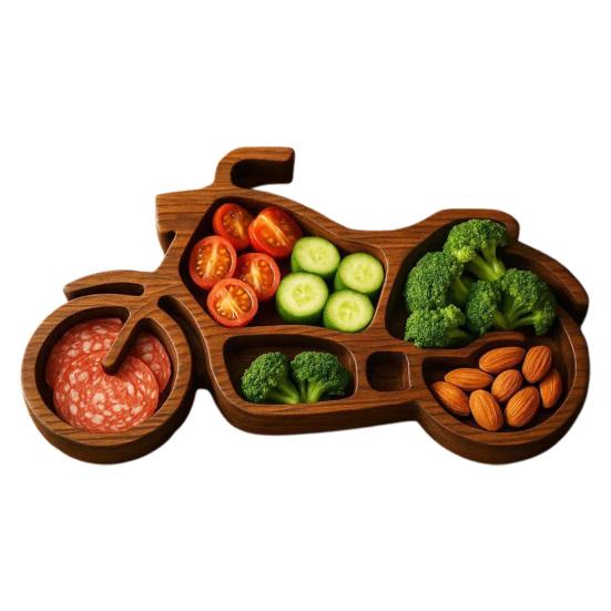 Деревянный сервировочный поднос Поднос для закусок в виде транспортного средства Поднос для печенья Поднос для холодных закусок, сыров, фруктов, орехов Веселый поднос для вечеринок