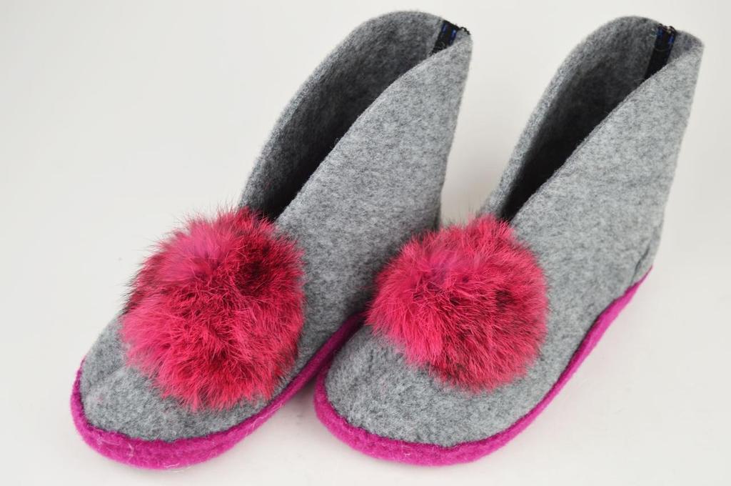 Тапочки-сапожки фетровые Inblu P22B 36 серые