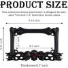 2026 New Cool Skull Motorcycle License Plate Frame,Motorcycle License Plate Holder Kit Includes Screws,Nuts,Caps,ABS Resin Motorcycles Plates Frame