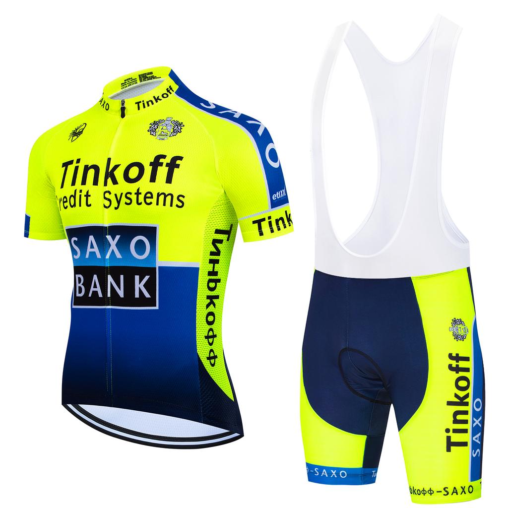2026Tinkoff saxo bank Велосипедный костюм Дышащая велофутболка Летняя велоодежда Одежда для катания на горном велосипеде Триатлон