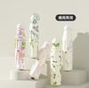 New Three-fold Durable Folding Umbrella Digital Flower Pattern High Value Sunscreen Hand Open Umbrella