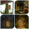 Vintage Style Hanging Solar Light Metal Material Outdoor Lantern LED Garden Light  Lawn Pathway