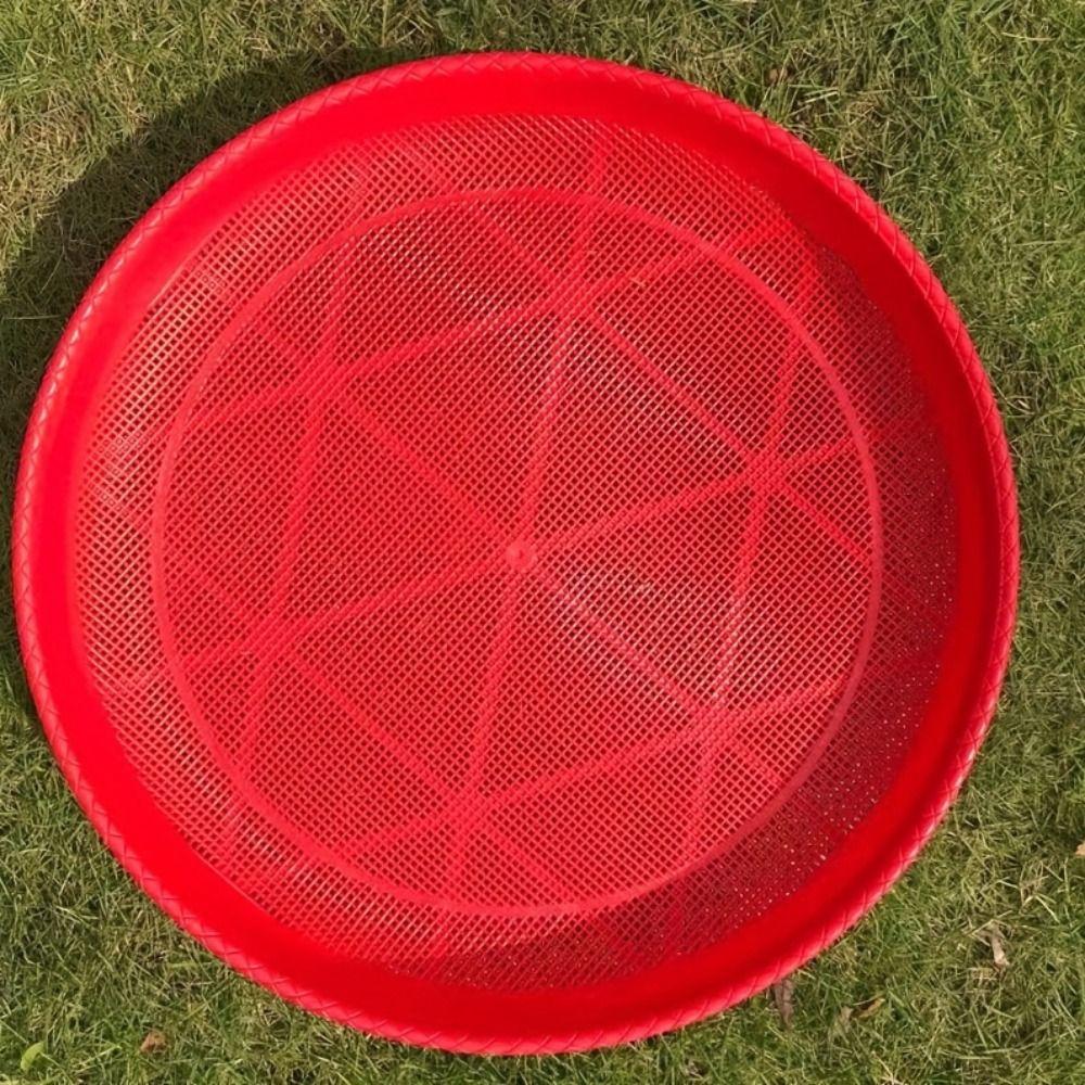 Red Sieve Basket Plastic Food Storage Tray Durable Fruit Basket Home