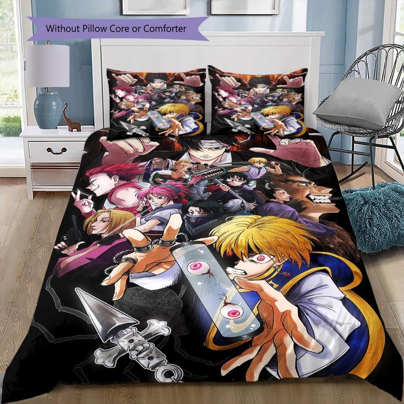 Hunter X Hunter Villain Group Anime 3Pcs Bedding Set, Duvet Cover with 2 Pillowcases, No Comforter No Pillow Core
