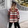 Осенне-зимний женский клетчатый кардиган с длинными рукавами, однобортное повседневное универсальное пальто