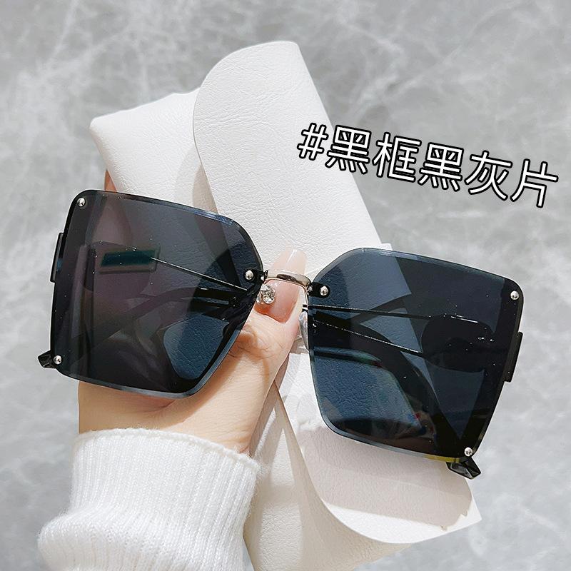 Солнцезащитные очки без оправы Trend Women's Fashion Square Large Frame Персонализированные очки с известными именами Солнцезащитные очки