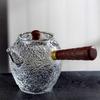 Японский 200 мл Стеклянный чайник с боковой ручкой, термостойкий, с узором «молоток», для заваривания зеленого и цветочного чая, чайный набор для кунг-фу, чайник