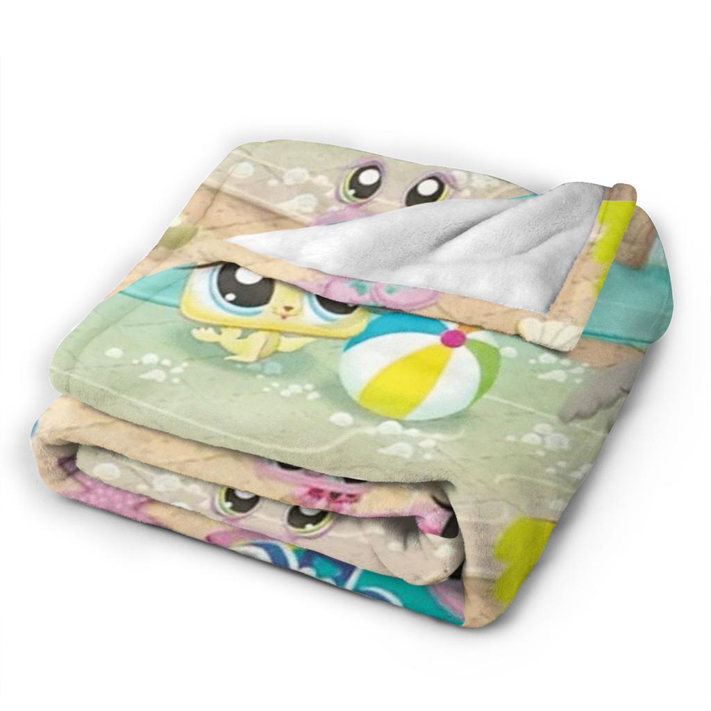 Плед Littlest Pet Shop Очень теплый Уютный Плюшевый Плед-Покрывало Для Ребенка Дивана Кресла Дивана Кровати Фланелевое Покрывало Постельное Белье