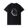 Plus Size Printed Men T Shirts O-Neck Volleyball Heartbeat Volleyball Player Short-Sleeves Tops