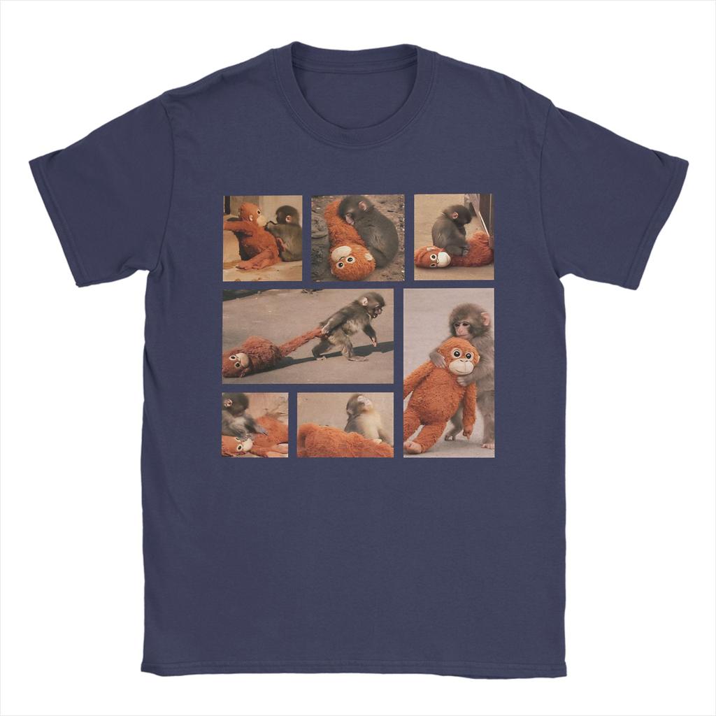 Punch Monkey Funny Animal T Shirt Summer Pure Cotton T Shirts For Adult Hippie Casual Tshirt Short Sleeve Vintage Top Tees