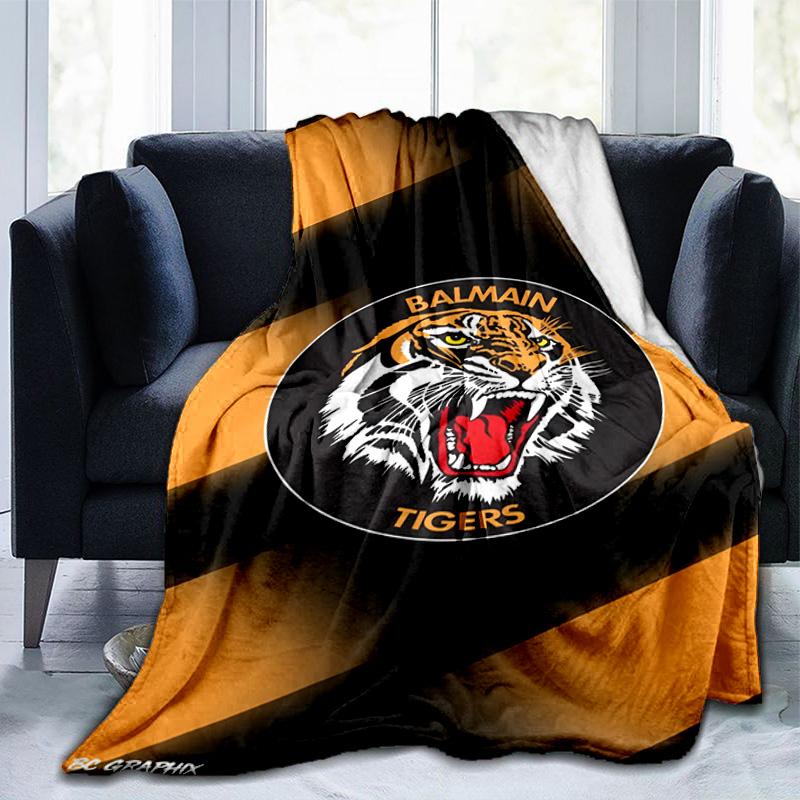 Плед Wests Tigers Roar Strength And Pride Подходит для диванов, кроватей, офисов и кемпинга - Идеальный подарок на Хэллоуин, Рождество