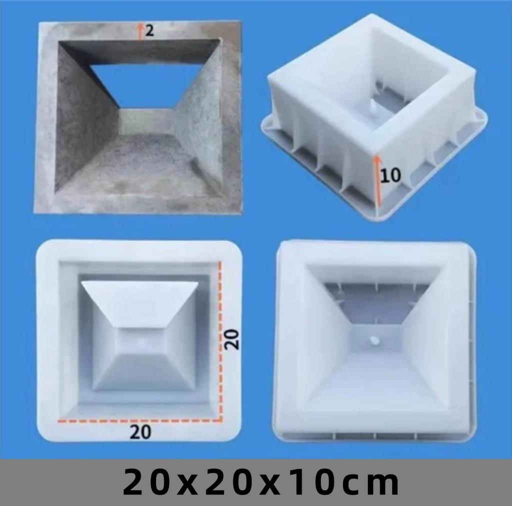 Пластиковая форма для цементного античного полого кирпича 20*20*6 см, 3D-резьба, противоскользящая, для бетона, пластиковая, форма для мощения, цементная выравнивающая лопата, инструменты для мощения
