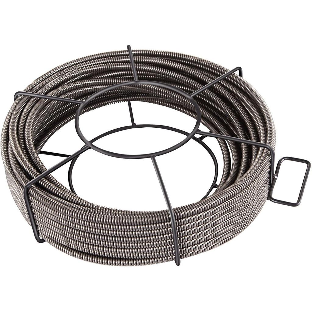 Drain Cleaning Cable 50 Feet x 3/8 Inch Solid Core Cable Sewer Cable Drain Auger Cable Cleaner Snake Clog Pipe Drain Cleaning Cable Sewer Drain Auger