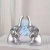 1 Pair Elephant Couple Statue Resin Loving Elephant Figurine Tabletop Elephant