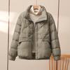 Short light down jacket women's new fashion stand-up collar temperament white duck down warm winter clothing thin coat