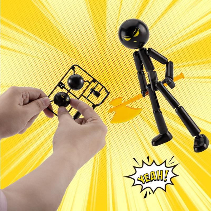 1 Набор Новинка Фигурка Stickman Собранный Робот Подвижный 3D Печать Манекен Многосуставной Stickman Игрушка