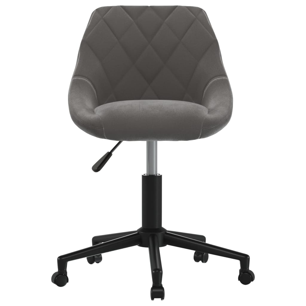 Dining Room Chair Swivel Dark Grey Velvet