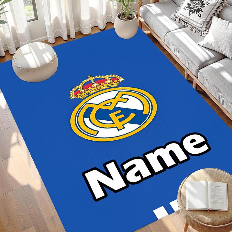Custom Name Personalized Football team Print Carpet, Versatile Home Decor Rug, for Playroom, Apartment, Balcony, Entryway, Hallway Gift