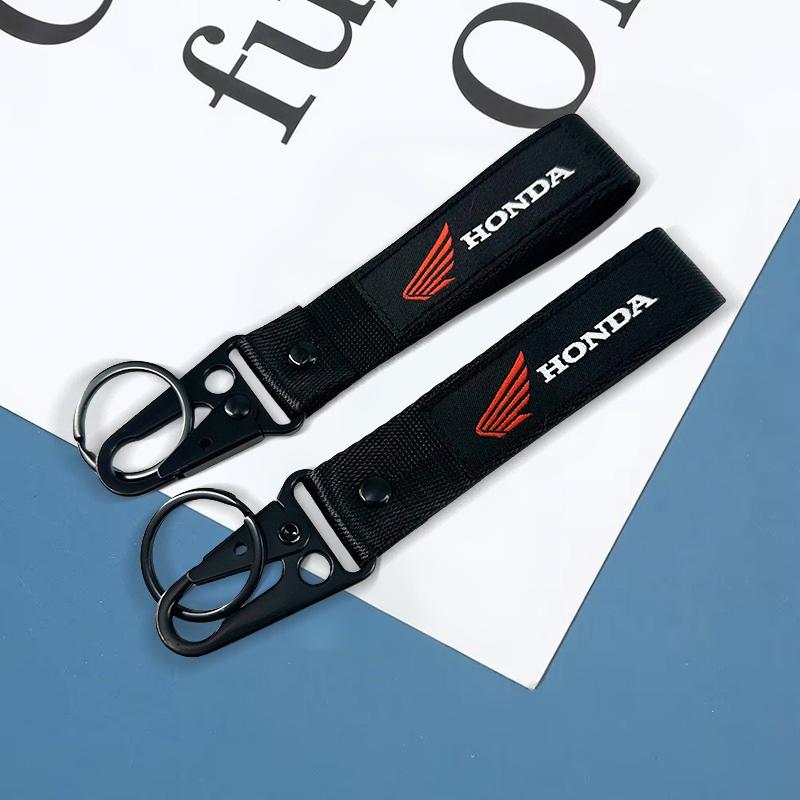 CPN1 1pcs Motorcycle KeyRing Ribbon Lanyard KeyChain Key Holder For Honda CBR 125R 954 600 650F 650R 1100XX 1000F CBR 600RR 1000RR