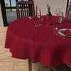 Круглая скатерть против пятен диаметром 180 см LUXURY красная от Soleil d'Ocre