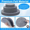 Набор из 96 войлочных разделителей для тарелок 3 размеров Круглые войлочные протекторы для тарелок Многоразовые прокладки для хранения посуды Многоцелевые мягкие разделители для тарелок