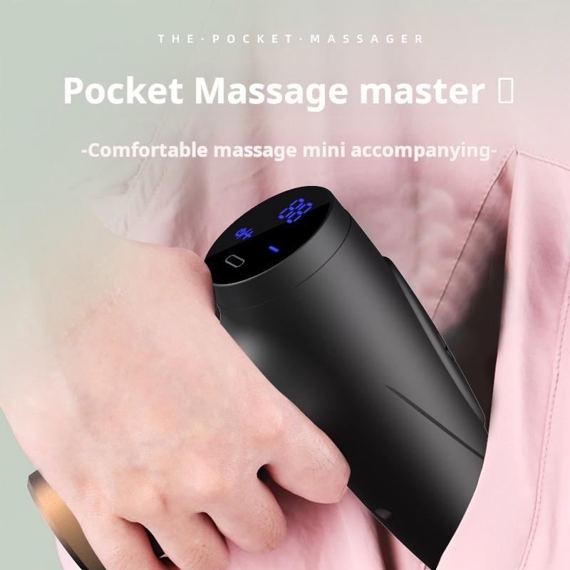 Black 4 Types Of Massage Heads Mini Fascia Gun Multi-Level Massage Gun Muscle Relaxation Massage Equipment Portable Vibration Massager