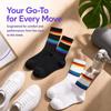 2PCS Rainbow Stripe Striped Socks Breathable Mesh Sports Running Socks Running Socks  Tennis
