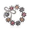 Ретро Мори Гирлянда Корсаж Сплав Страз Темперамент Бант Брошь Дамская Простая Булавка