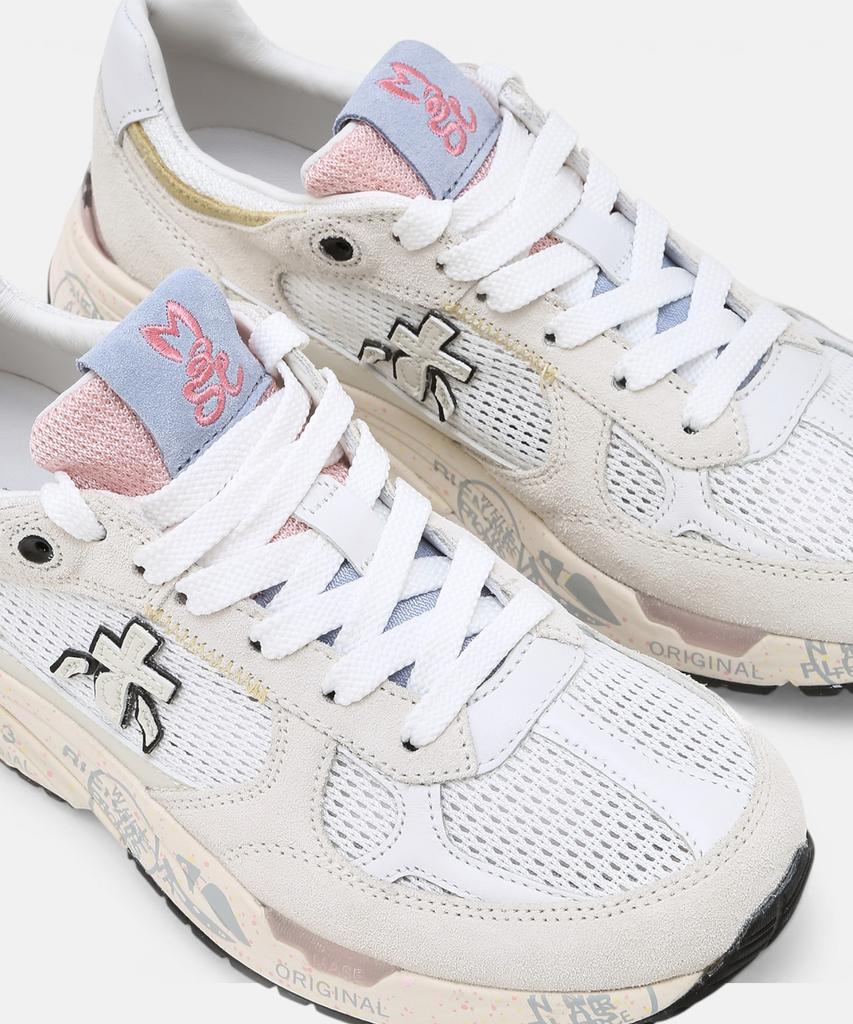 Premiata [26Ss][Mase] White Logo Patch Cowhide Women'S Sneakers
