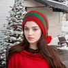 Christmas Tree Hats Winter Knitted Crochet Beanie Santa Hat Adult Warm Handmade Funny Elf Xmas Tree Beanie Pompom