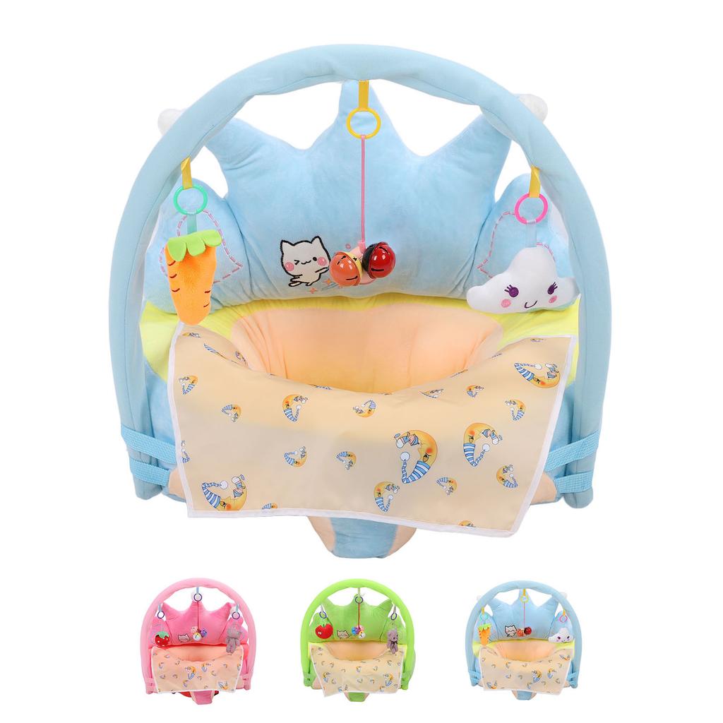 Мягкое детское сиденье в форме короны, поддерживающее сидячее положение, удобное кресло для обучения сидению, плюшевое кресло для малышей